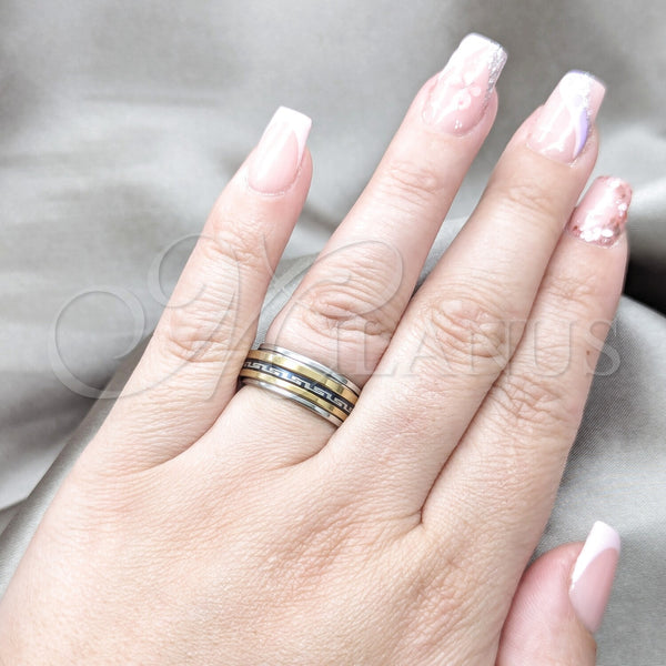 Stainless Steel Ring — Mens Ring Triple Design Blue Enamel 01.63. Size — alternate product view — SKU 161186 | Acero Inoxidable anillo — para hombre Ring triple diseño Blue Enamel 01.63. Size — SKU 161186