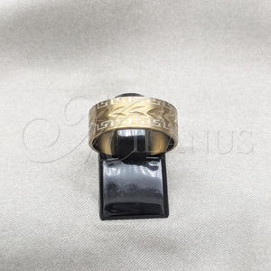 Stainless Steel Ring — Mens Ring Leaf Design Blue Polished 01.63. Size — main product view — SKU 161191 | Acero Inoxidable anillo — para hombre Ring Leaf diseño Blue pulido 01.63. Size — SKU 161191