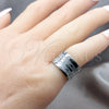 Stainless Steel Mens Ring, Dolphin Design, Blue Polished, Steel Finish, 01.63.0689.06 (Size 6)