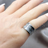 Stainless Steel Mens Ring, Dolphin Design, Blue Polished, Steel Finish, 01.63.0689.10 (Size 10)