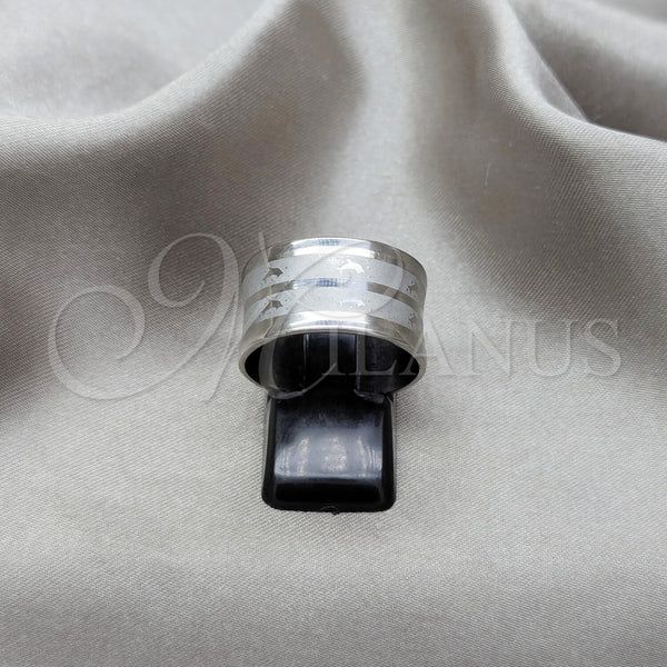 Stainless Steel Ring — Mens Ring Dolphin Design Blue Polished 01.63. Size — main product view — SKU 161193 | Acero Inoxidable anillo — para hombre Ring delfín diseño Blue pulido 01.63. Size — SKU 161193