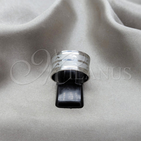 Stainless Steel Mens Ring, Dolphin Design, Blue Polished, Steel Finish, 01.63.0689.10 (Size 10)