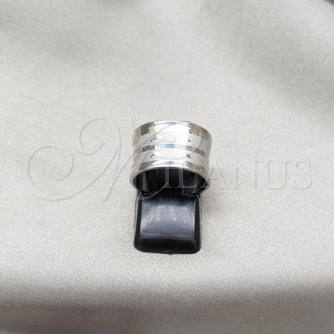 Stainless Steel Mens Ring, Dolphin Design, Blue Polished, Steel Finish, 01.63.0689.11 (Size 11)