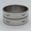 Stainless Steel Mens Ring, Dolphin Design, Blue Polished, Steel Finish, 01.63.0690.07 (Size 7)