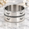 Stainless Steel Mens Ring, Dolphin Design, Blue Polished, Steel Finish, 01.63.0690.08 (Size 8)