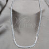 Sterling Silver Basic Necklace, Curb Design, Polished, Silver Finish, 04.420.0029.1.22 (120 Gauge, Thickness, 22 Inches Length)