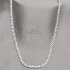 Sterling Silver Basic Necklace, Curb Design, Polished, Silver Finish, 04.420.0031.1.20