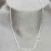 Sterling Silver Basic Necklace, Curb Design, Polished, Silver Finish, 04.420.0032.1.18