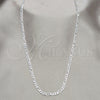 Sterling Silver Basic Necklace, Figaro Design, Polished, Silver Finish, 04.420.0015.22