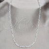 Sterling Silver Basic Necklace, Figaro Design, Polished, Silver Finish, 04.420.0015.24