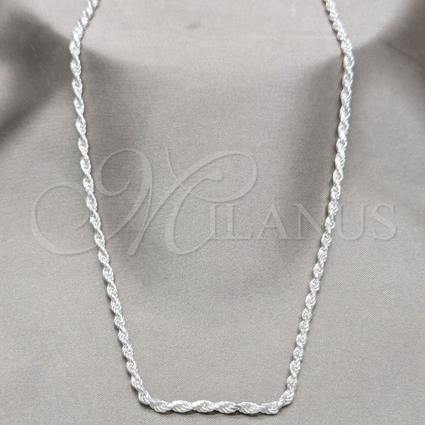Sterling Silver Basic Necklace, Polished, Silver Finish, 04.420.0040.24