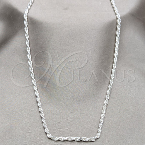 Sterling Silver Basic Necklace, Polished, Silver Finish, 04.420.0040.24