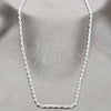 Sterling Silver Basic Necklace, Polished, Silver Finish, 04.420.0040.24