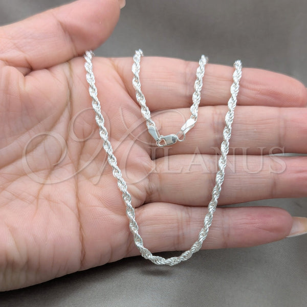 Sterling Silver Necklace — Basic Necklace Polished 04. 0.60 Gauge 04 MM — alternate product view — SKU 161209 | Plata 925 collar — básico Necklace pulido 04. 0.60 Gauge 04 MM — SKU 161209