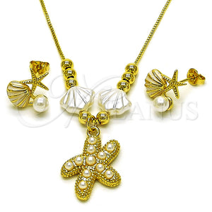 Gold Filled Ring — Earring and Pendant Adult Set Shell and Star — main product view — SKU 161210 | Oro Laminado anillo — Earring and Pendant Adult Set Shell and estrella — SKU 161210