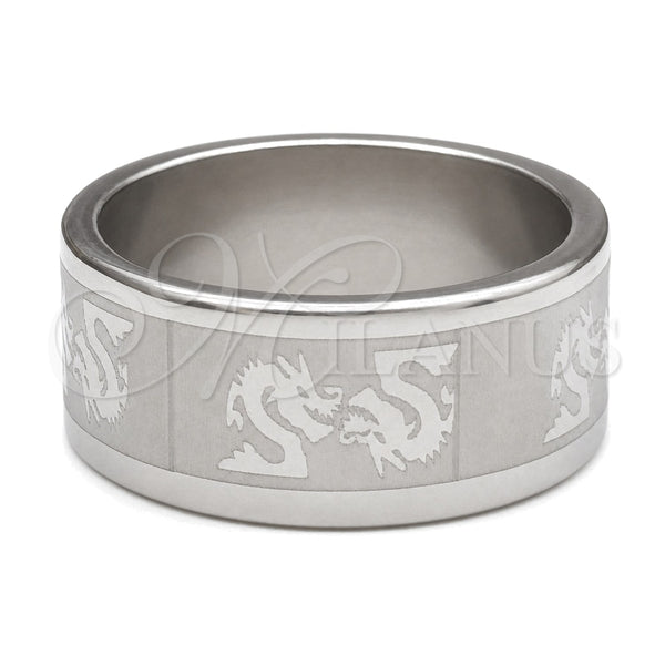 Stainless Steel Mens Ring, Dragon-Fly Design, Polished, Steel Finish, 01.63.0691.05 (Size 5) for wholesale, main product view