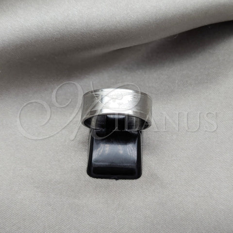 Stainless Steel Mens Ring, Eagle Design, Polished, Steel Finish, 01.63.0691.07 (Size 7)