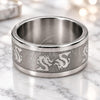 Stainless Steel Mens Ring, key Design, Polished, Steel Finish, 01.63.0692.08 (Size 8)