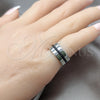 Stainless Steel Mens Ring, Double and Dolphin Design, Matte Finish, Steel Finish, 01.63.0693.05 (Size 5)