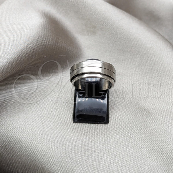 Stainless Steel Ring — Mens Ring Double and Dolphin Design Matte 01.63. — main product view — SKU 161224 | Acero Inoxidable anillo — para hombre Ring Double and delfín diseño Matte 01.63. — SKU 161224