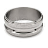 Stainless Steel Mens Ring, Polished, Steel Finish, 01.63.0744.06 (Size 6)
