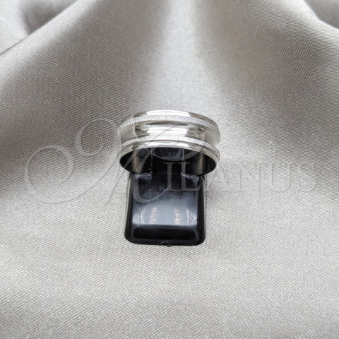 Stainless Steel Mens Ring, Polished, Steel Finish, 01.63.0744.06 (Size 6)
