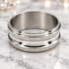 Stainless Steel Mens Ring, Polished, Steel Finish, 01.63.0744.07 (Size 7)