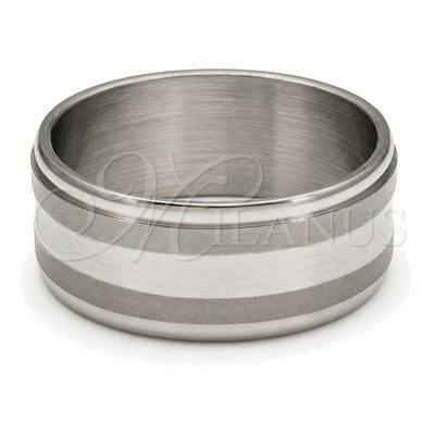 Stainless Steel Mens Ring, Polished, Steel Finish, 01.63.0745.07 (Size 7) for wholesale, main product view