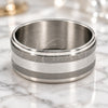 Stainless Steel Mens Ring, Polished, Steel Finish, 01.63.0745.08 (Size 8)