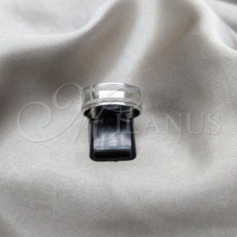 Stainless Steel Mens Ring, Polished, Steel Finish, 01.63.0745.08 (Size 8)