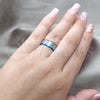 Stainless Steel Mens Ring, Multicolor Enamel Finish, Steel Finish, 01.63.0698.07 (Size 7)