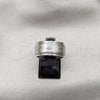 Stainless Steel Mens Ring, Black Polished, Rhodium Finish, 01.63.0706.06 (Size 6)