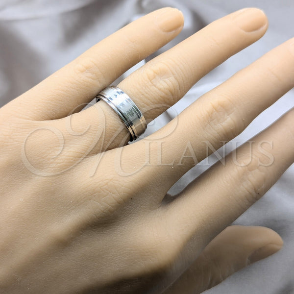 Stainless Steel Ring — Mens Ring Flower Design Black Polished 01.63. Size — alternate product view — SKU 161270 | Acero Inoxidable anillo — para hombre Ring flor diseño negro pulido 01.63. Size — SKU 161270