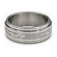 Stainless Steel Mens Ring, Black Polished, Rhodium Finish, 01.63.0707.09 (Size 9)