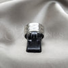 Stainless Steel Mens Ring, Polished, Rhodium Finish, 01.63.0708.08 (Size 8)