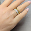 Stainless Steel Mens Ring, Polished, Two Tone, 01.63.0746.08 (Size 8)