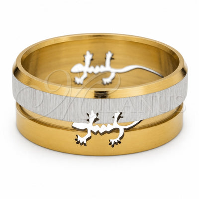 Stainless Steel Mens Ring, Polished, Two Tone, 01.63.0746.08 (Size 8) for wholesale, main product view