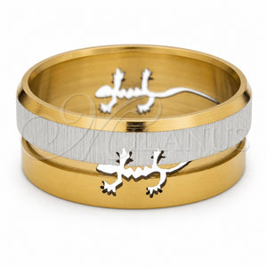 Stainless Steel Mens Ring, Polished, Two Tone, 01.63.0746.08 (Size 8)