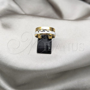 Stainless Steel Ring — Mens Ring Polished Two Tone 01.63. Size 9 — main product view — SKU 161281 | Acero Inoxidable anillo — para hombre Ring pulido Two Tone 01.63. Size 9 — SKU 161281