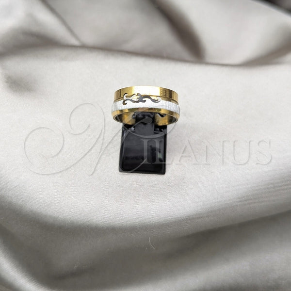 Stainless Steel Ring — Mens Ring Polished Two Tone 01.63. Size 9 — main product view — SKU 161281 | Acero Inoxidable anillo — para hombre Ring pulido Two Tone 01.63. Size 9 — SKU 161281