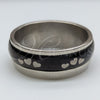Stainless Steel Mens Ring, Star and Double Design, Polished, Two Tone, 01.63.0710.06 (Size 6)