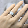 Stainless Steel Mens Ring, Polished, Steel Finish, 01.63.0670.06 (Size 6)