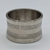 Stainless Steel Mens Ring, Polished, Steel Finish, 01.63.0670.06 (Size 6)