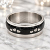 Stainless Steel Mens Ring, Scorpion and Heart Design, Polished, Two Tone, 01.63.0710.08 (Size 8)