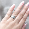 Stainless Steel Mens Ring, Brushed Finish, Rhodium Finish, 01.63.0713.07 (Size 7)
