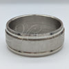 Stainless Steel Mens Ring, Brushed Finish, Rhodium Finish, 01.63.0713.07 (Size 7)