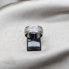 Stainless Steel Mens Ring, Brushed Finish, Rhodium Finish, 01.63.0713.07 (Size 7)