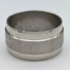 Stainless Steel Mens Ring, Brushed Finish, Rhodium Finish, 01.63.0714.07 (Size 7)