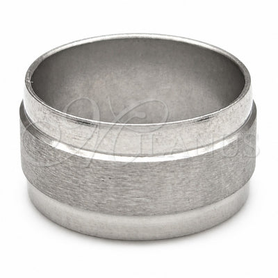 Stainless Steel Mens Ring, Brushed Finish, Rhodium Finish, 01.63.0714.07 (Size 7) for wholesale, main product view