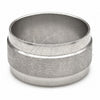 Stainless Steel Mens Ring, Brushed Finish, Rhodium Finish, 01.63.0714.07 (Size 7)